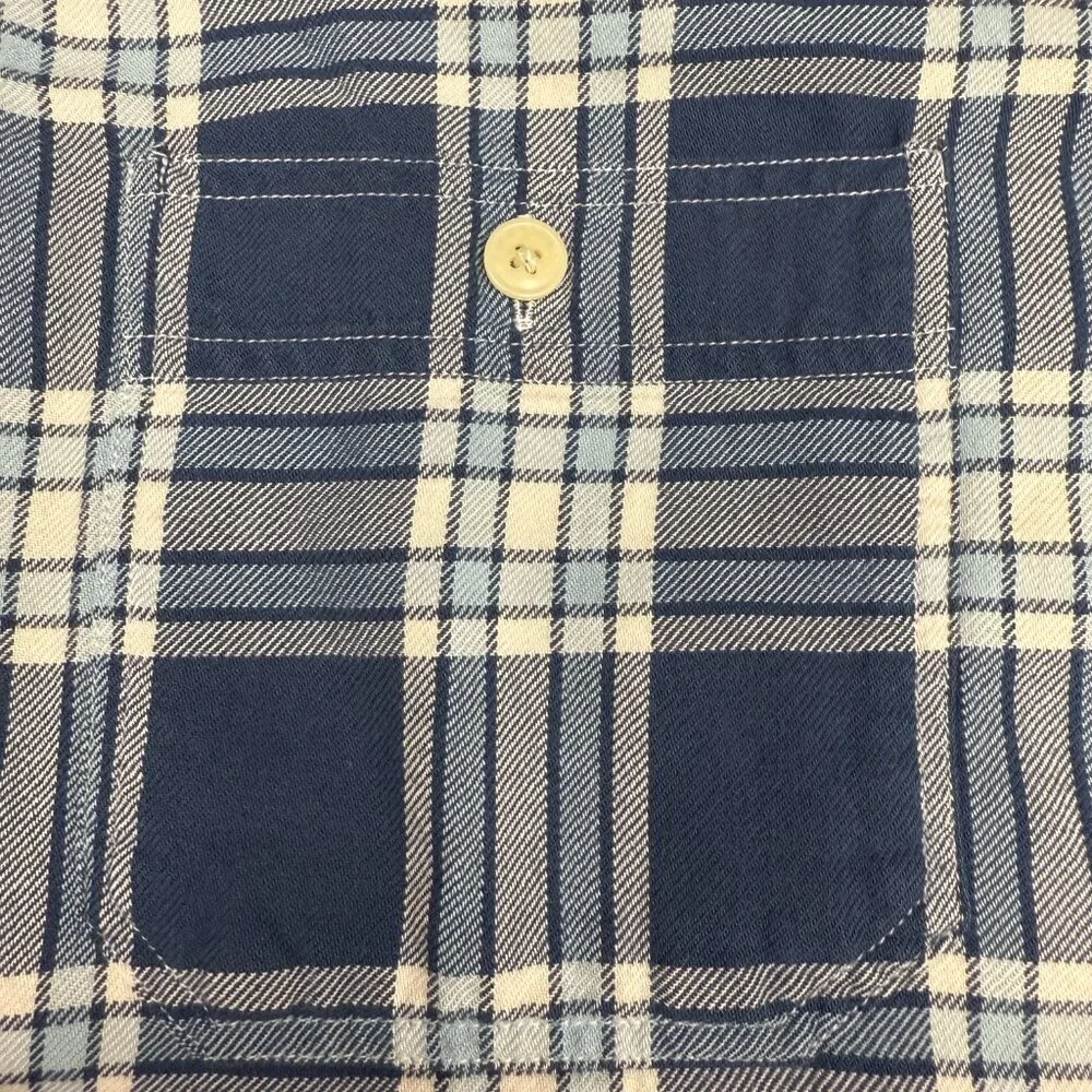 EUC Men's J. CREW‎ Flannel Shirtings Tailored-Fit Plaid Long Sleeve Shirt | Med.
